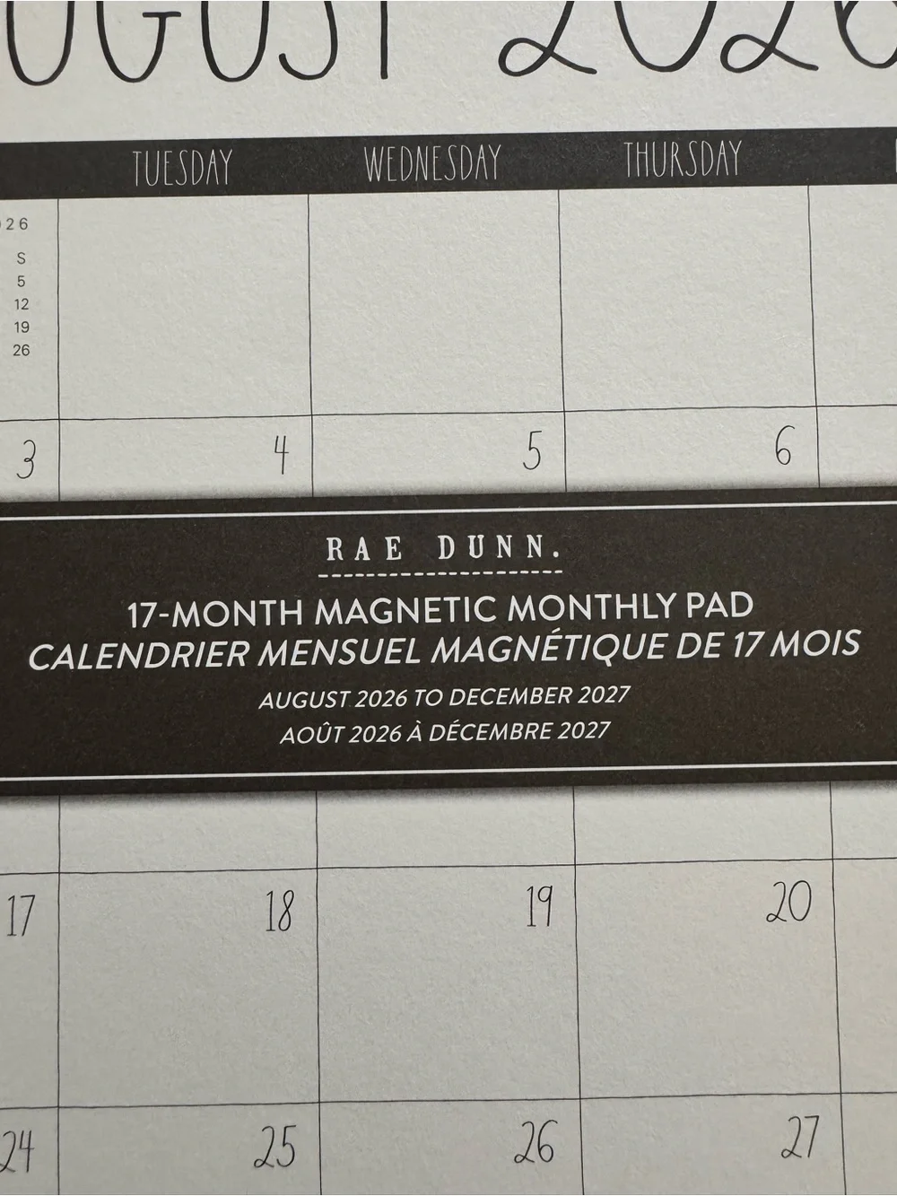 Rae Dunn Magnetic Monthly Planner
